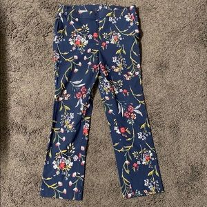 Navy Floral Pants